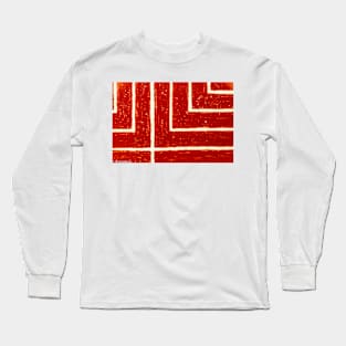 Red and White Long Sleeve T-Shirt